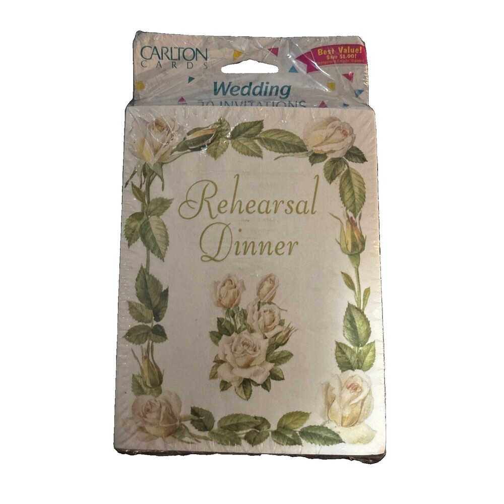 Vintage 90s Wedding Rehearsal Dinner Invitations Cottagecore New Old Stock